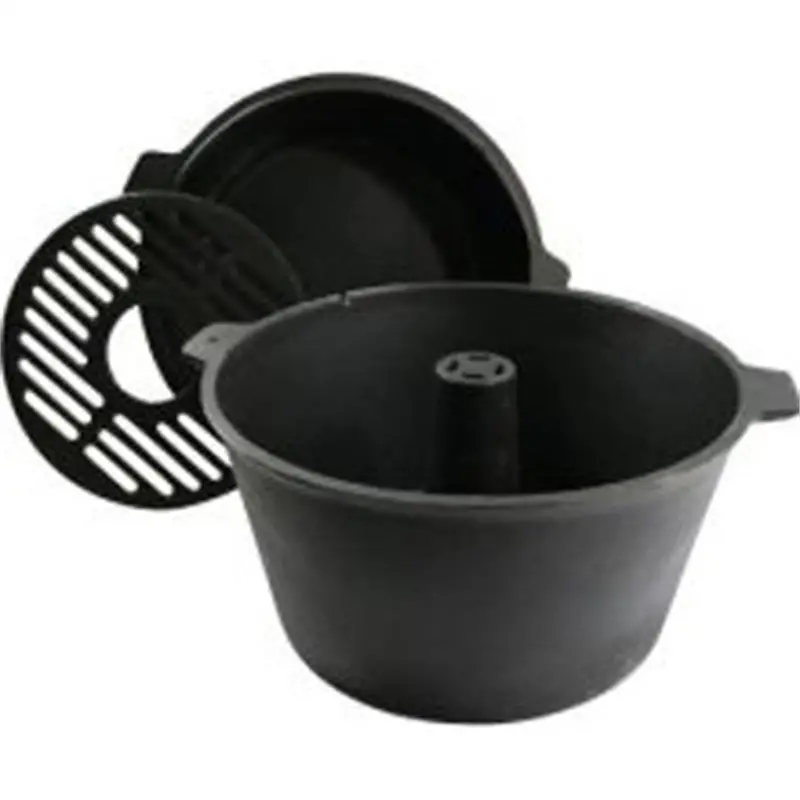 Cast Iron Roaster, 9.5 Qt Capacity, With Deep Dish Lid, Cast Iron Trivet And Heat Diffuser Plate Bfociroast New Buffalo Corporation 1