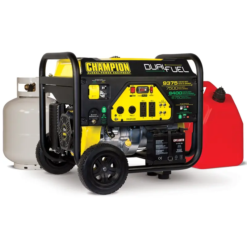 Champion Power Equip. 6750/8400 Watt Lpg/9375/7500 Watt Dual Fuel Portable Generator Cmf100165 Champion Fulfillment 1
