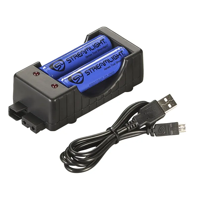 Charger And 18650 Lithium Ion Batteries Kit Stl22010 Streamlight 1