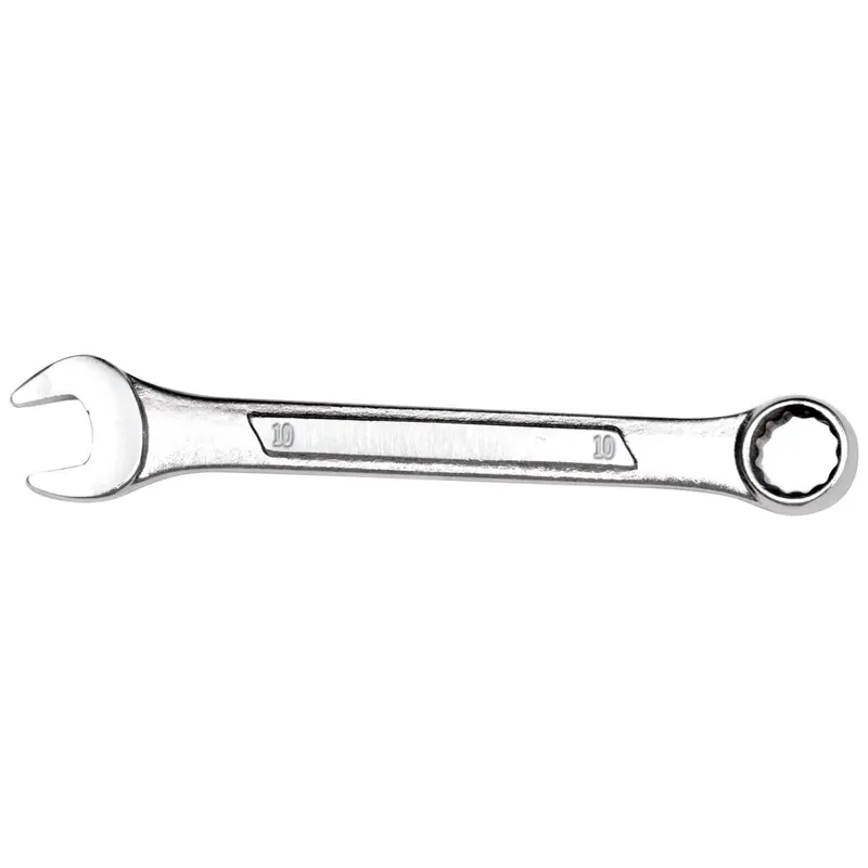 Chrome Combination Wrench, 10Mm, With 12 Point Box End, Raised Panel, 4-7/8" Long Wlmw312c Wilmar Corp. / Performance Tool 1
