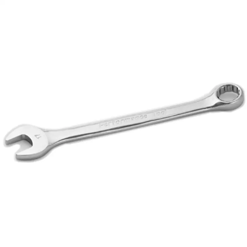 Chrome Combination Wrench, 17Mm, With 12 Point Box End, Fully Polished, 8-1/8" Long Wlmw30017 Wilmar Corp. / Performance Tool 1
