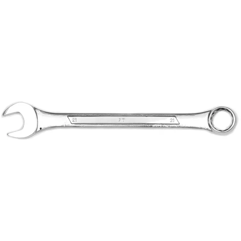 Chrome Combination Wrench, 21Mm, With 12 Point Box End, Raised Panel, 10-1/4" Long Wlmw341c Wilmar Corp. / Performance Tool 1