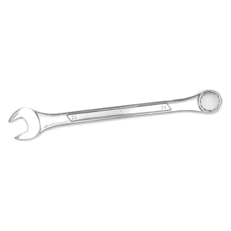 Chrome Combination Wrench, 24Mm, With 12 Point Box End, Raised Panel, 12-1/4" Long Wlmw368c Wilmar Corp. / Performance Tool 1
