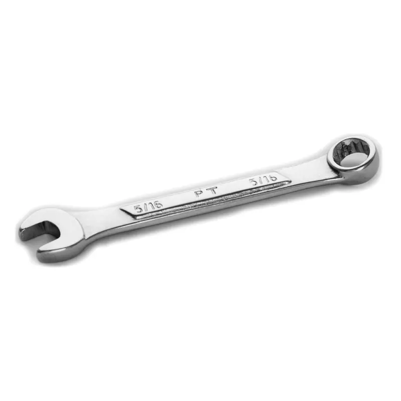 Chrome Combination Wrench, 5/16", With 12 Point Box End, Raised Panel, 3-7/8" Long Wlmw321c Wilmar Corp. / Performance Tool 1