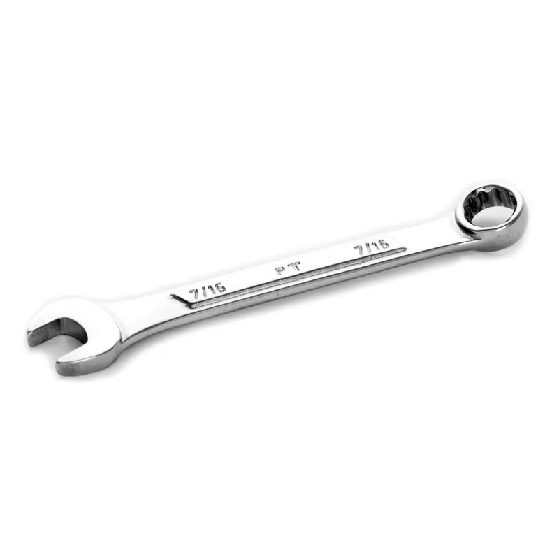 Chrome Combination Wrench, 7/16", With 12-Point Box End, Raised Panel, 5-1/8" Long Wlmw323c Wilmar Corp. / Performance Tool 1