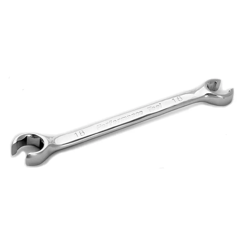 Chrome Flare Nut Wrench, 16Mm X 18Mm, Fully Polished, 8-5/32" Long Wlmw30416 Wilmar Corp. / Performance Tool 1