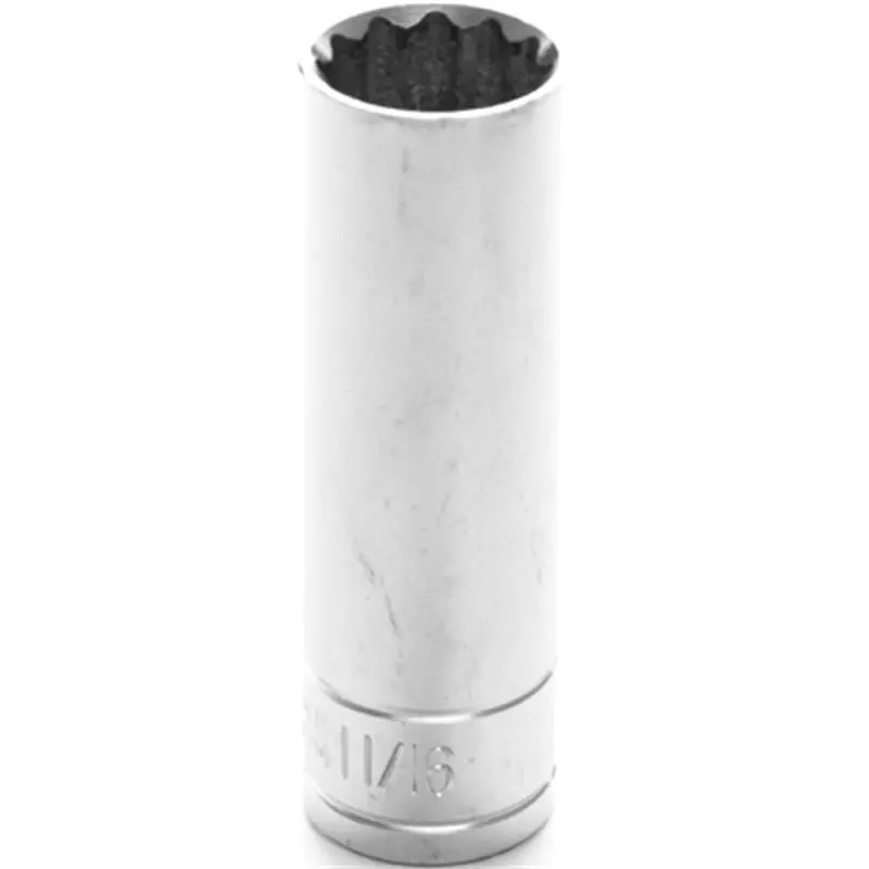 Chrome Socket, 1/2" Drive, 11/16", 12 Point, Deep Wlmw32622 Wilmar Corp. / Performance Tool 1