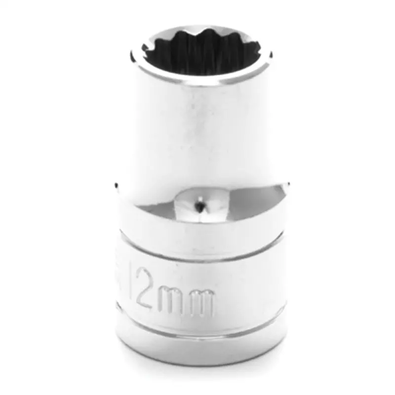 Chrome Socket, 1/2" Drive, 12Mm, 12 Point, Shallow Wlmw32812 Wilmar Corp. / Performance Tool 1
