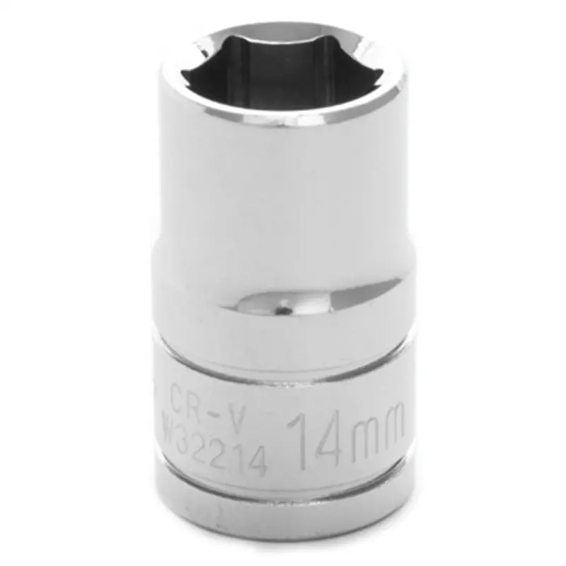 Chrome Socket, 1/2" Drive, 14Mm, 6 Point, Shallow Wlmw32214 Wilmar Corp. / Performance Tool 1