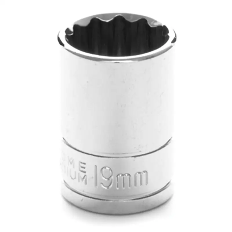 Chrome Socket, 1/2" Drive, 19Mm, 12 Point, Shallow Wlmw32819 Wilmar Corp. / Performance Tool 1