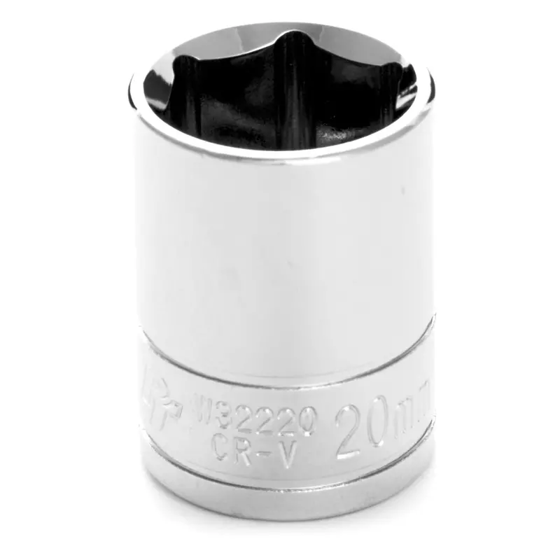 Chrome Socket, 1/2" Drive, 20Mm, 6 Point, Shallow Wlmw32220 Wilmar Corp. / Performance Tool 1