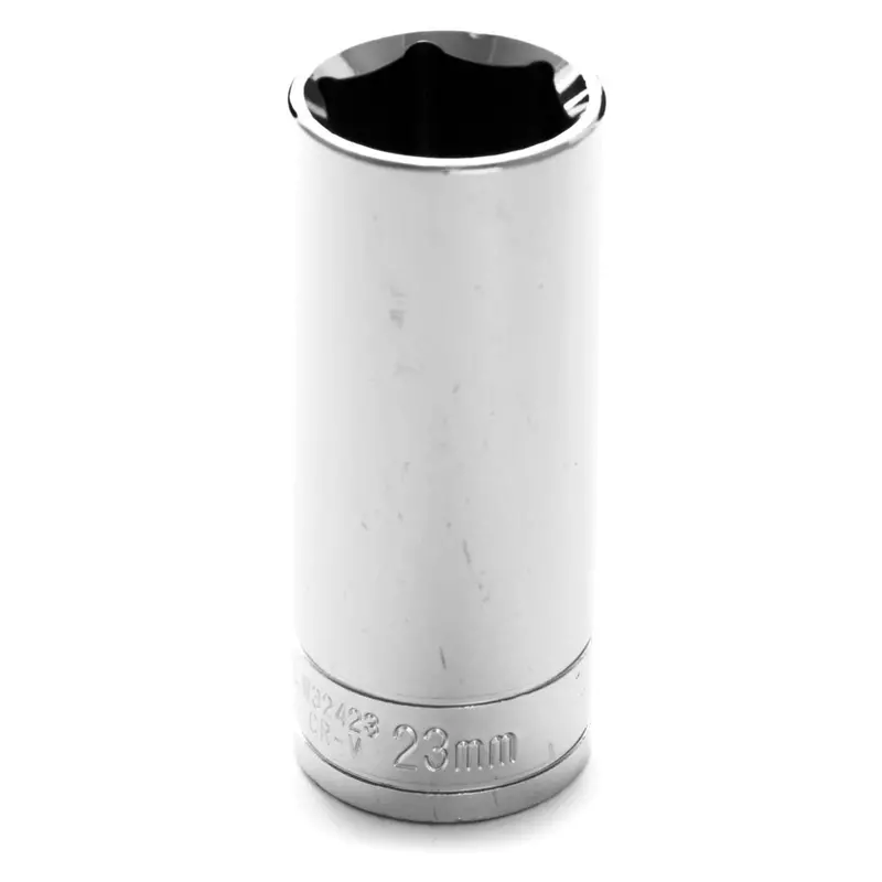 Chrome Socket, 1/2" Drive, 23Mm, 6 Point, Deep Wlmw32423 Wilmar Corp. / Performance Tool 1