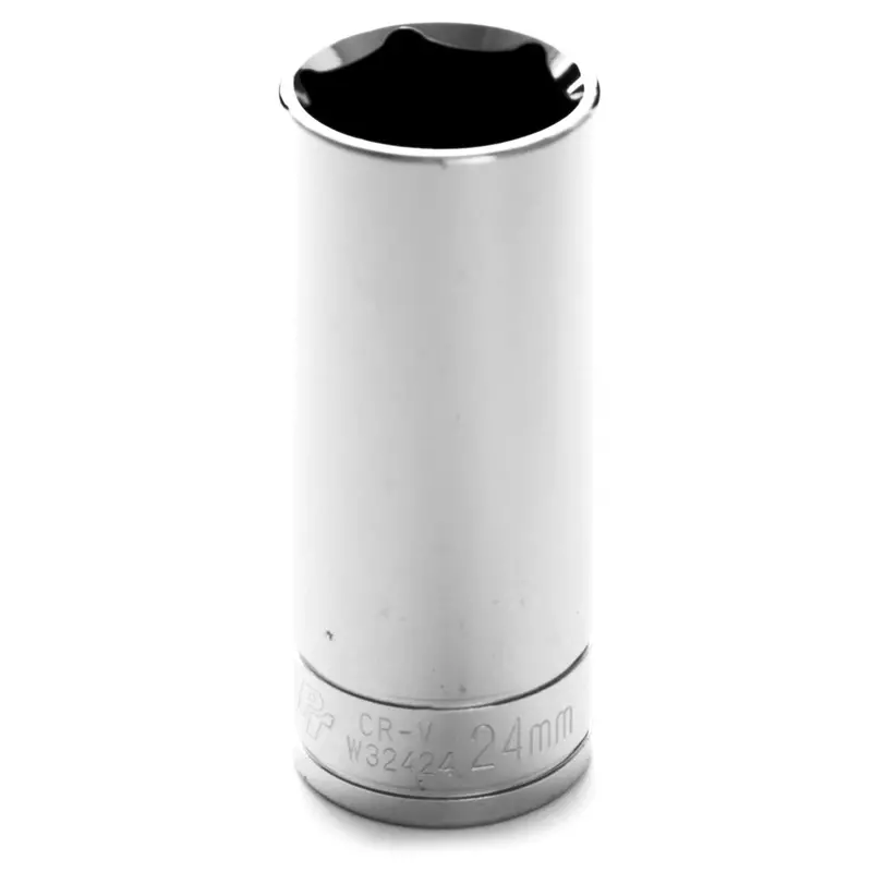 Chrome Socket, 1/2" Drive, 24Mm, 6 Point, Deep Wlmw32424 Wilmar Corp. / Performance Tool 1