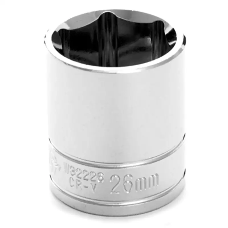 Chrome Socket, 1/2" Drive, 26Mm, 6 Point, Shallow Wlmw32226 Wilmar Corp. / Performance Tool 1