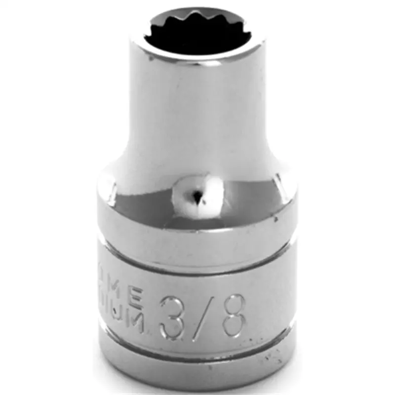 Chrome Socket, 1/2" Drive, 3/8", 12 Point, Shallow Wlmw32512 Wilmar Corp. / Performance Tool 1