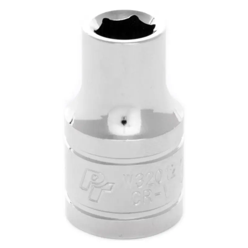 Chrome Socket, 1/2" Drive, 3/8", 6 Point, Shallow Wlmw32012 Wilmar Corp. / Performance Tool 1