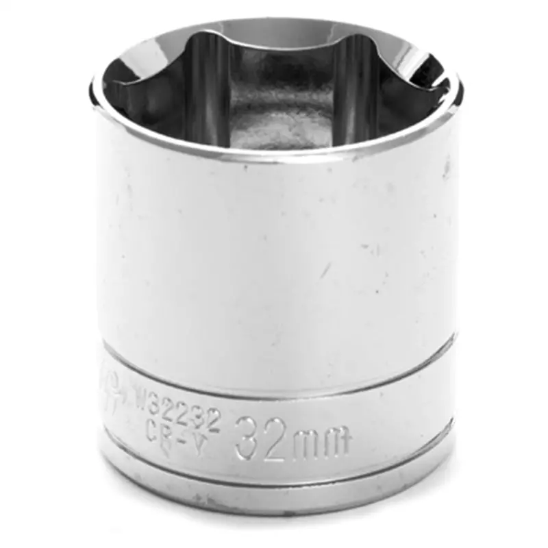 Chrome Socket, 1/2" Drive, 32Mm, 6 Point, Shallow Wlmw32232 Wilmar Corp. / Performance Tool 1