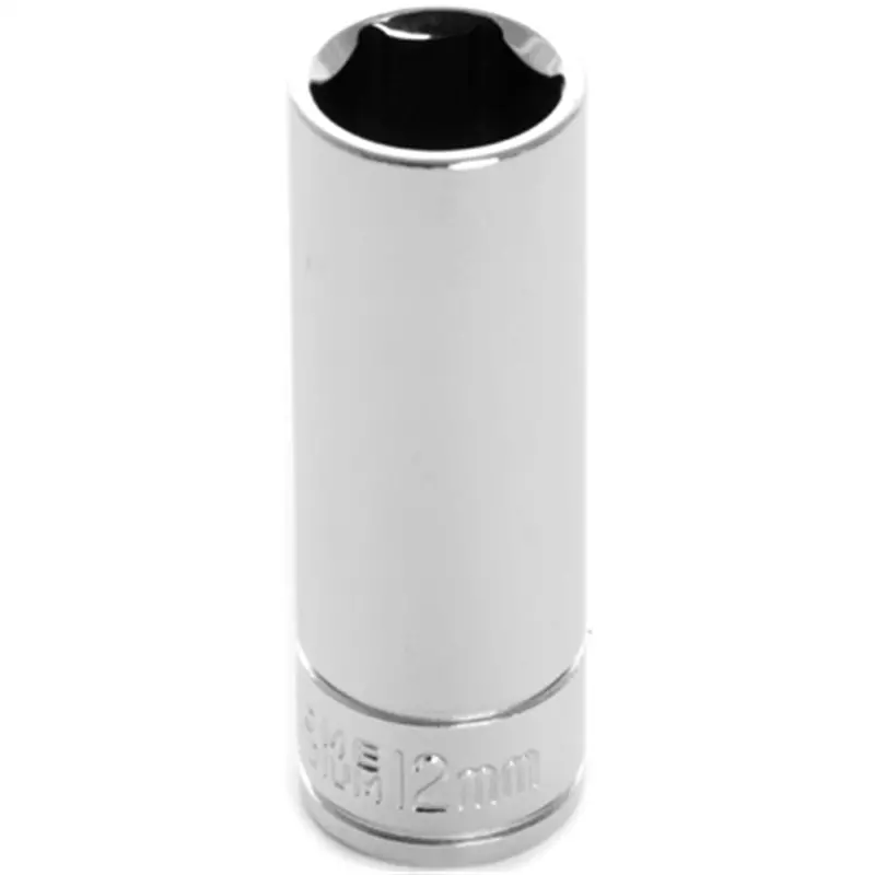 Chrome Socket, 1/4" Drive, 12Mm, 6 Point, Deep Wlmw36412 Wilmar Corp. / Performance Tool 1