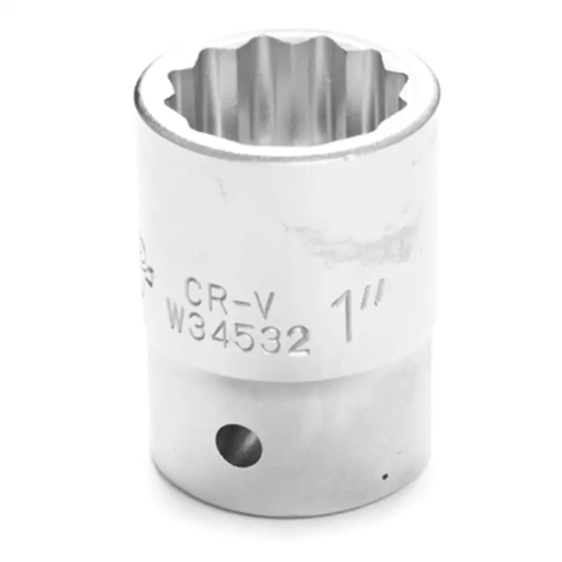 Chrome Socket, 3/4 Drive, 1", 12 Point, Shallow Wlmw34532 Wilmar Corp. / Performance Tool 1