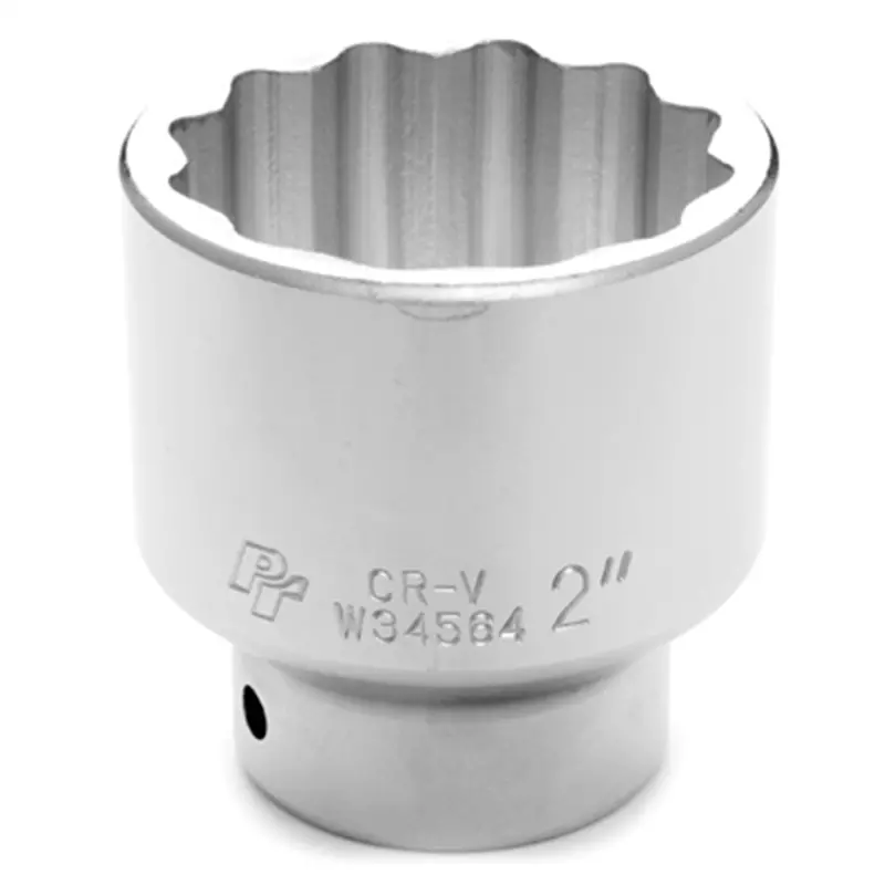 Chrome Socket, 3/4 Drive, 2", 12 Point, Shallow Wlmw34564 Wilmar Corp. / Performance Tool 1