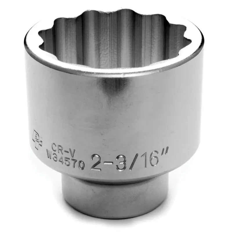 Chrome Socket, 3/4 Drive, 2-3/16", 12 Point, Shallow Wlmw34570 Wilmar Corp. / Performance Tool 1
