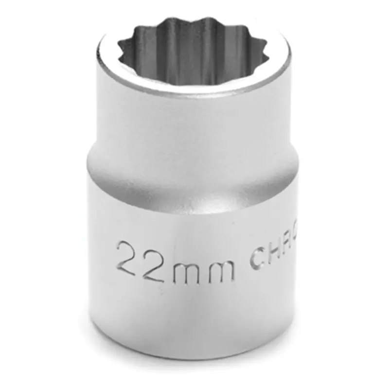 Chrome Socket, 3/4 Drive, 22Mm, 12 Point, Shallow Wlmw34822 Wilmar Corp. / Performance Tool 1