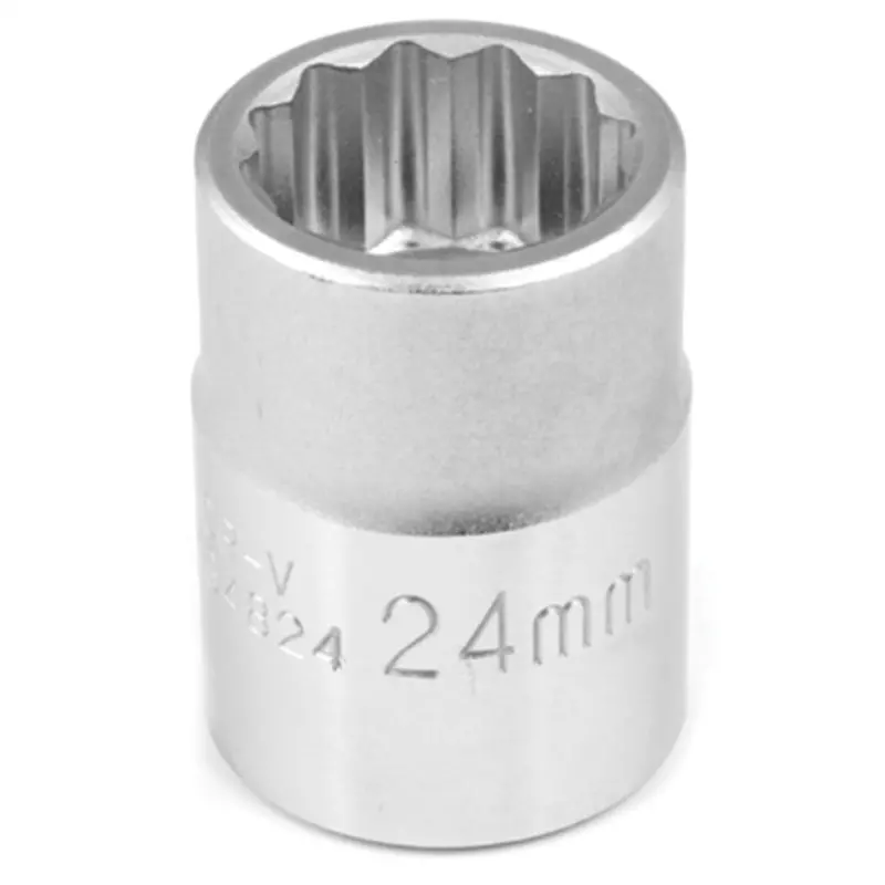 Chrome Socket, 3/4 Drive, 24Mm, 12 Point, Shallow Wlmw34824 Wilmar Corp. / Performance Tool 1