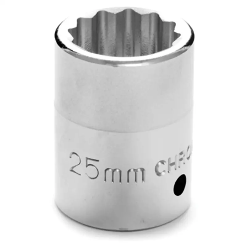 Chrome Socket, 3/4 Drive, 25Mm, 12 Point, Shallow Wlmw34825 Wilmar Corp. / Performance Tool 1