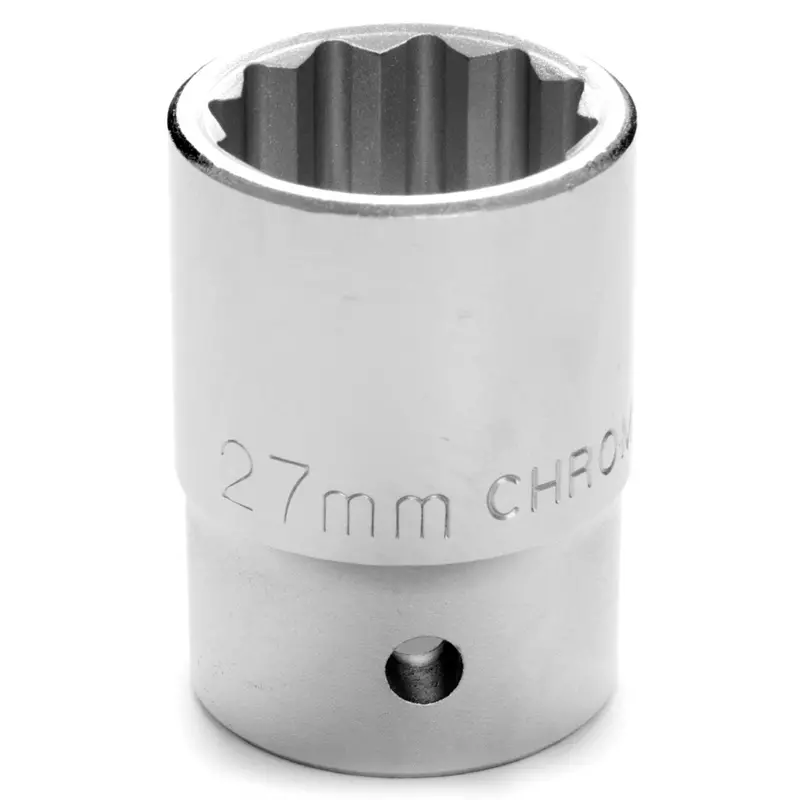 Chrome Socket, 3/4 Drive, 27Mm, 12 Point, Shallow Wlmw34827 Wilmar Corp. / Performance Tool 1