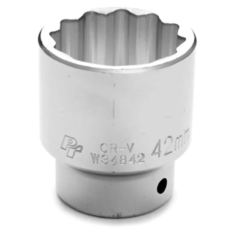 Chrome Socket, 3/4 Drive, 42Mm, 12 Point, Shallow Wlmw34842 Wilmar Corp. / Performance Tool 1