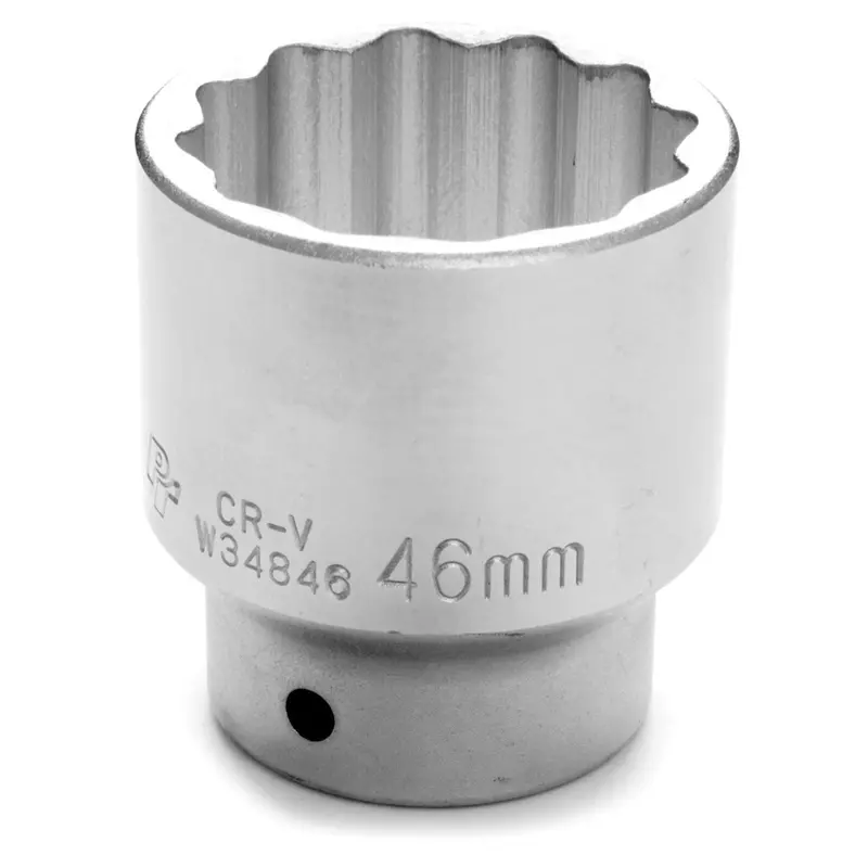 Chrome Socket, 3/4 Drive, 46Mm, 12 Point, Shallow Wlmw34846 Wilmar Corp. / Performance Tool 1
