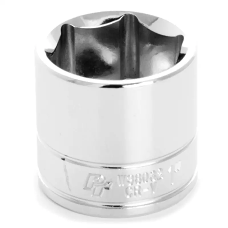 Chrome Socket, 3/8" Drive, 1", 6 Point, Shallow Wlmw38032 Wilmar Corp. / Performance Tool 1