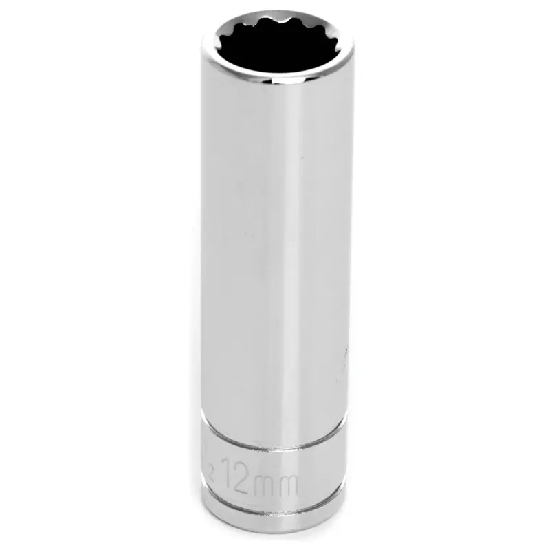 Chrome Socket, 3/8" Drive, 12Mm, 12 Point, Deep Wlmw38712 Wilmar Corp. / Performance Tool 1