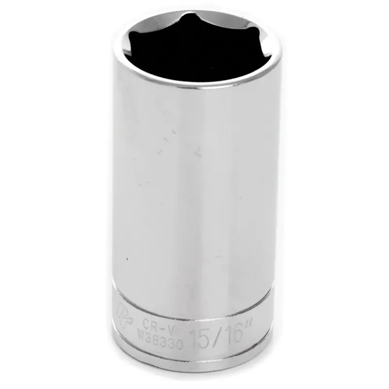 Chrome Socket, 3/8" Drive, 15/16", 6 Point, Deep Wlmw38330 Wilmar Corp. / Performance Tool 1