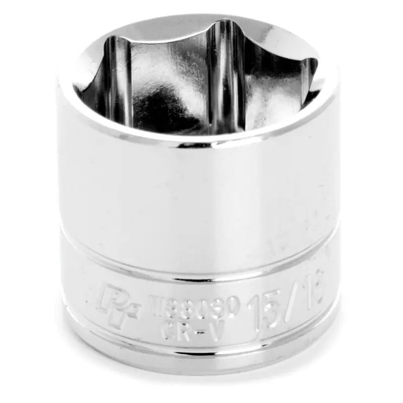 Chrome Socket, 3/8" Drive, 15/16", 6 Point, Shallow Wlmw38030 Wilmar Corp. / Performance Tool 1