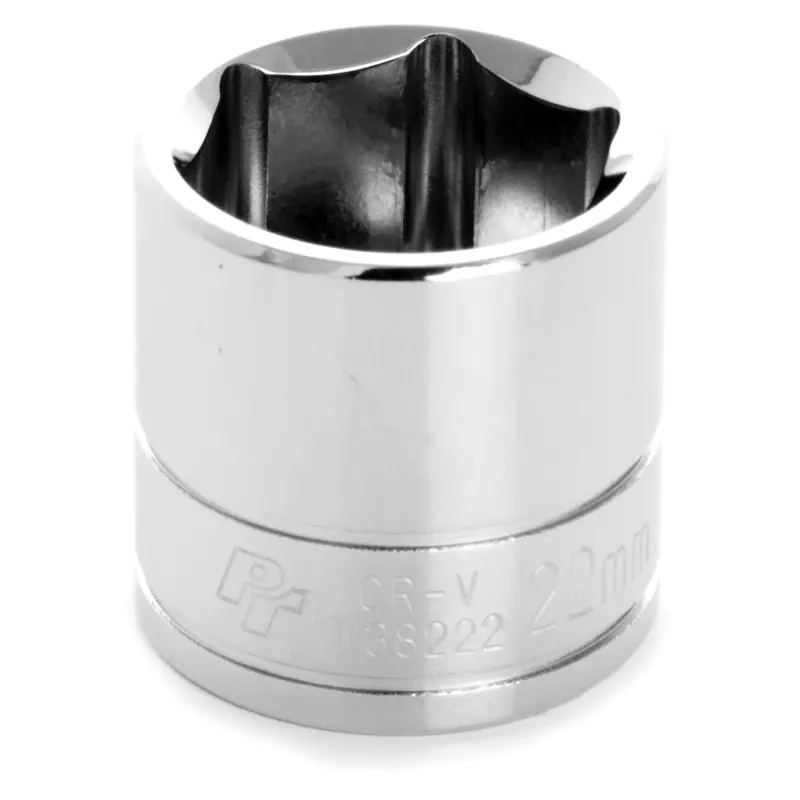 Chrome Socket, 3/8" Drive, 22Mm, 6 Point, Shallow Wlmw38222 Wilmar Corp. / Performance Tool 1