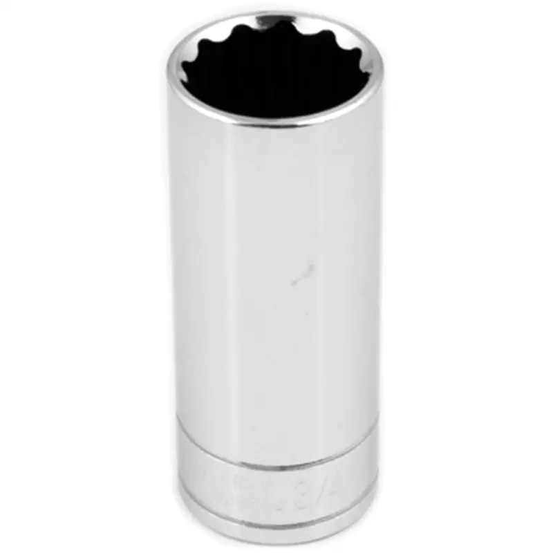 Chrome Socket, 3/8" Drive, 3/4", 12 Point, Deep Wlmw38624 Wilmar Corp. / Performance Tool 1
