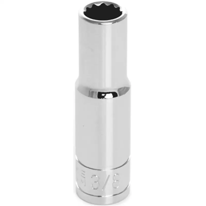 Chrome Socket, 3/8" Drive, 3/8", 12 Point, Deep Wlmw38612 Wilmar Corp. / Performance Tool 1