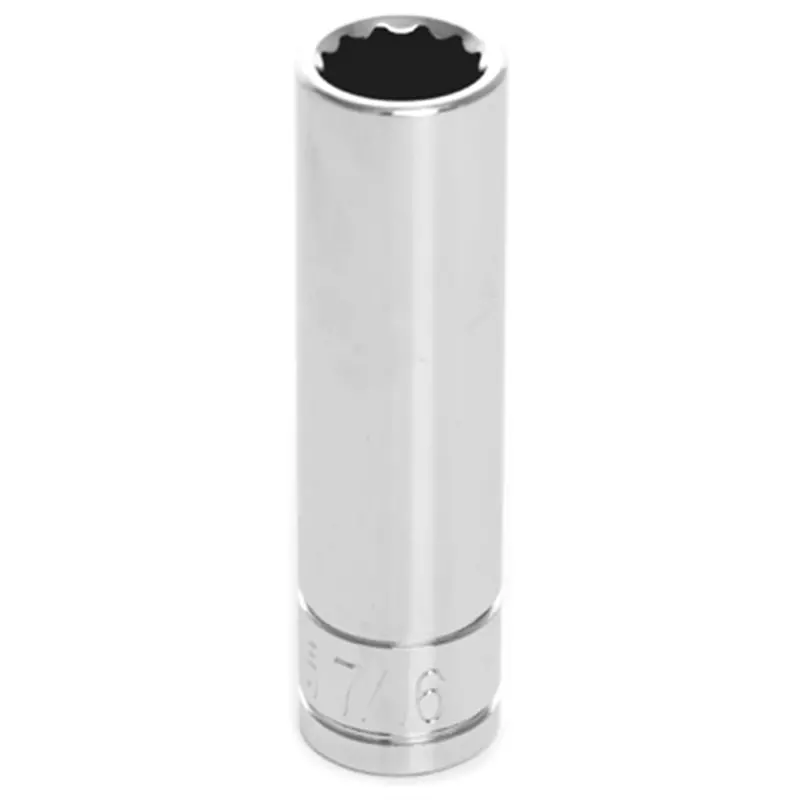 Chrome Socket, 3/8" Drive, 7/16", 12 Point, Deep Wlmw38614 Wilmar Corp. / Performance Tool 1