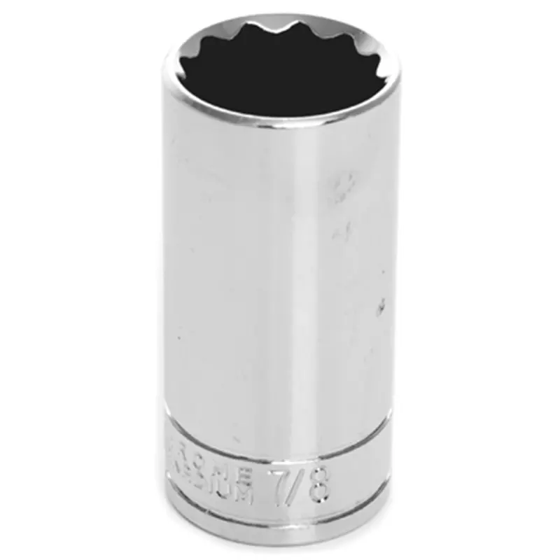 Chrome Socket, 3/8" Drive, 7/8", 12 Point, Deep Wlmw38628 Wilmar Corp. / Performance Tool 1