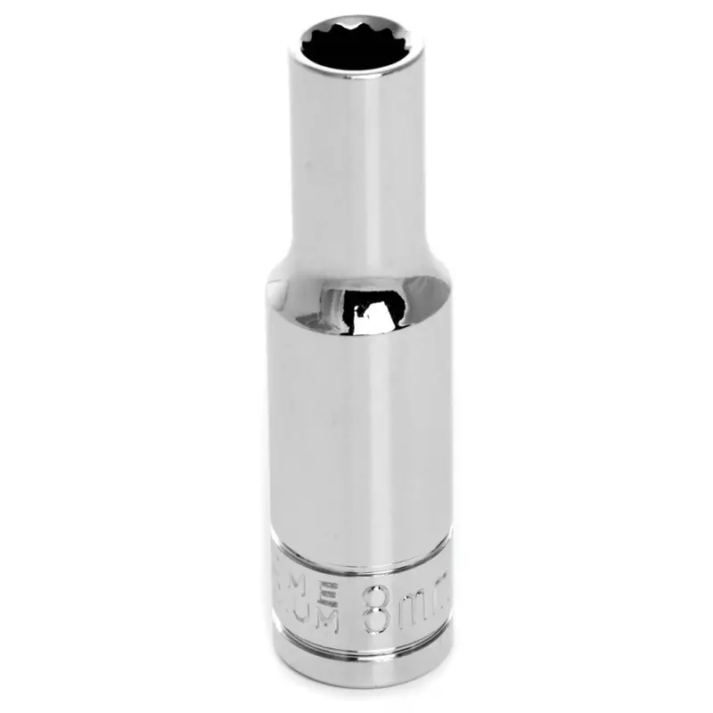 Chrome Socket, 3/8" Drive, 8Mm, 12 Point, Deep Wlmw38708 Wilmar Corp. / Performance Tool 1