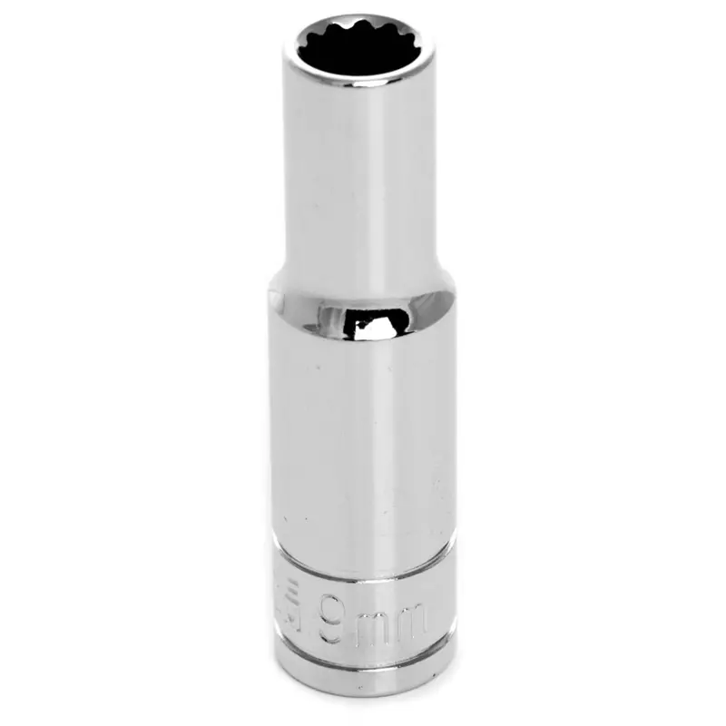 Chrome Socket, 3/8" Drive, 9Mm, 12 Point, Deep Wlmw38709 Wilmar Corp. / Performance Tool 1