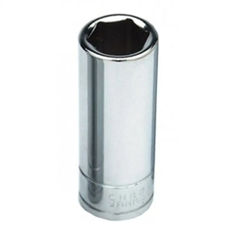 Chrome Spark Plug Socket, 1/2" Drive, 13/16", 6 Point, Deep Wlmw32163 Wilmar Corp. / Performance Tool 1