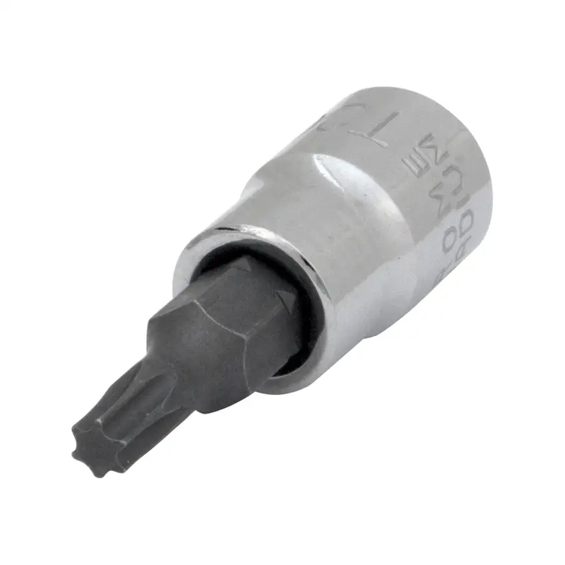 Chrome Torx Bit Socket, 1/4" Drive, T20 Internal Torx Bit Wlmw36820 Wilmar Corp. / Performance Tool 1