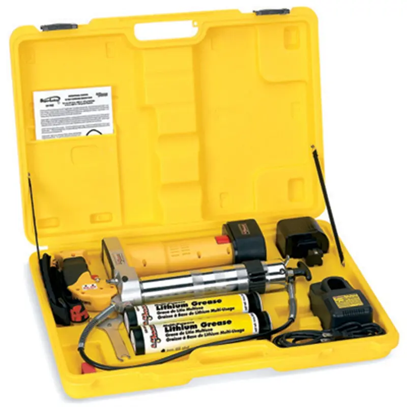 Cordless Grease Gun, With Two 12 Volt Batteries, Patented Microchip Trigger To Control Output, Case Lmxlx-1163 Airgas Safety 1