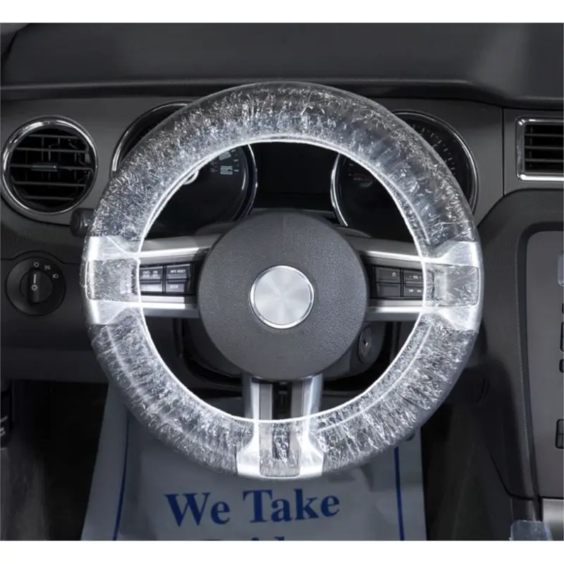 Dbl Band 24" Steering Wheel Covers, Clear Plastic (100 Pk.) Petfb-P9933-25 Petoskey Plastics 1