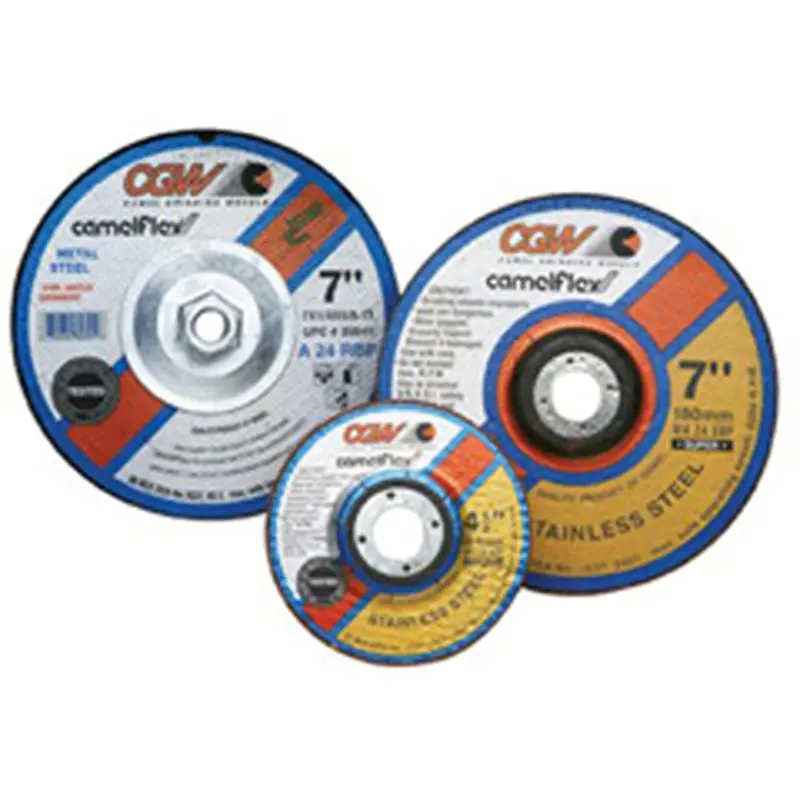 Depressed Center Grinding Wheel, T27, 4-1/2" X 1/4" X 5/8-11" Arbor, A24r For Metal, 13,300 Rpm Cgw35621 Cgw Abrasive 1