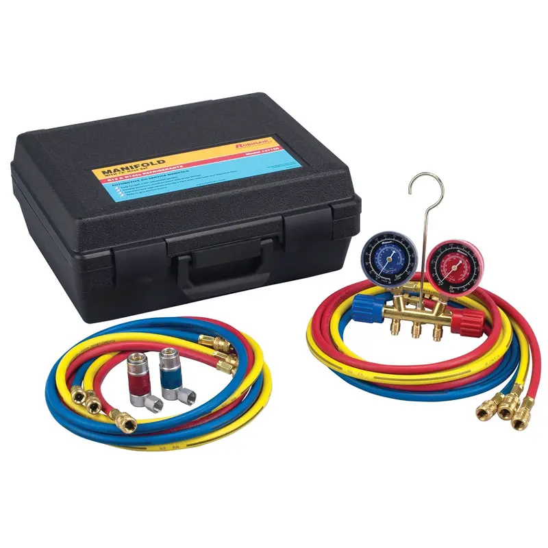 Dual Ac R12 And R-134A Manifold Gauge Set Rob44150 Robinair 1