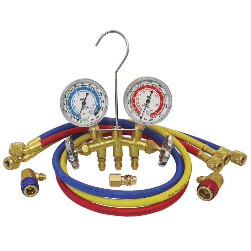 Dual R-12/R-134A Brass Manifold Gauge Set Msc66773 Mastercool 1