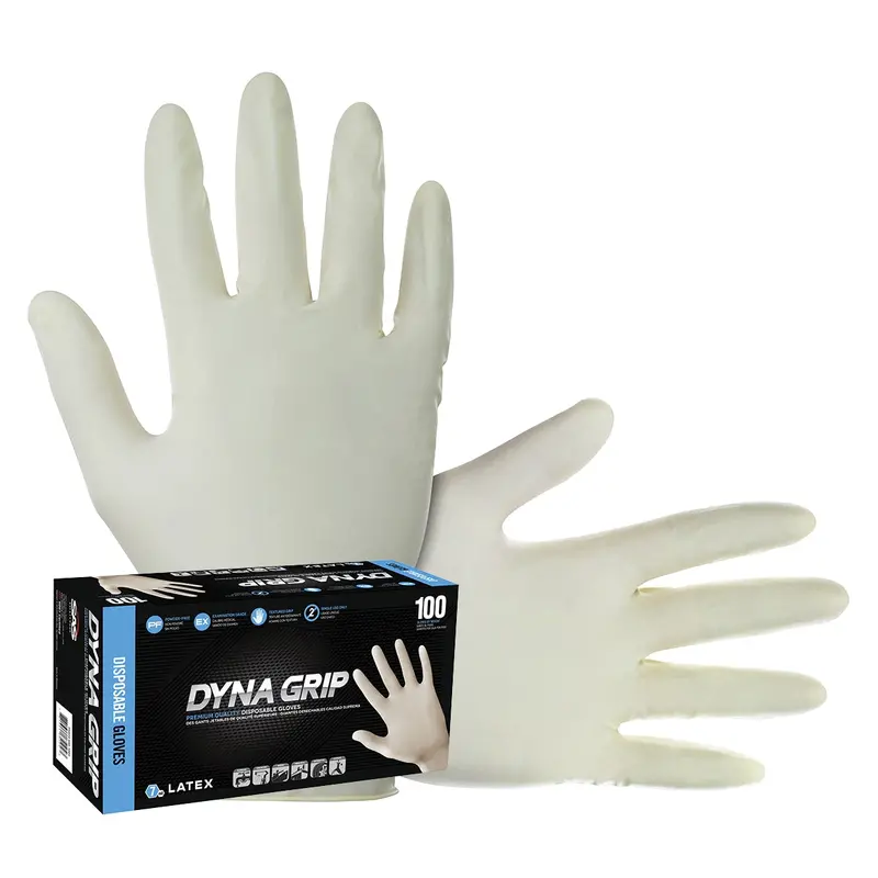 Dyna Grip Powder-Free Latex Disp. Gloves, M (100 Pk.) Sas650-1002 Sas Safety 1